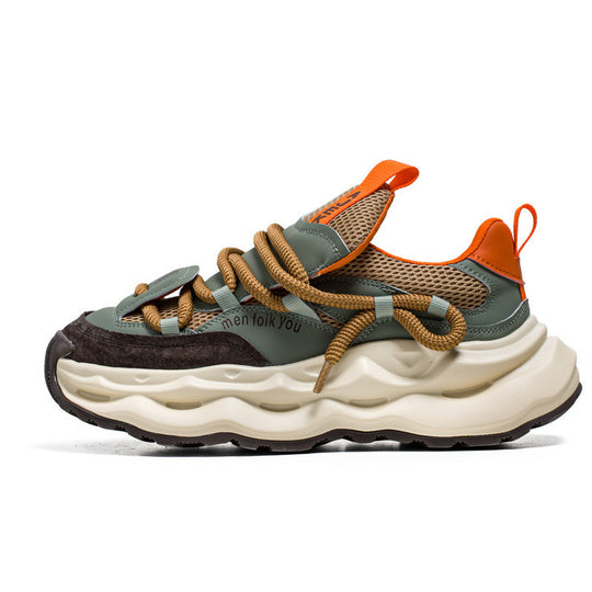 Damen sportliche Mesh-Sneaker mit innovativem Schnürsystem und dämpfender Sohle EB