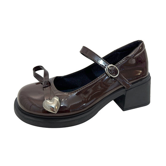 Damen Plateau Lacklederschuhe EB