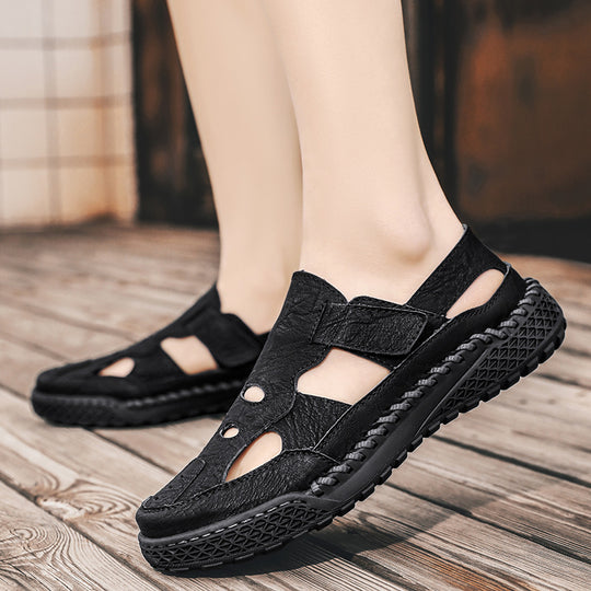 Damen Komfortable Leder Sandalen EB