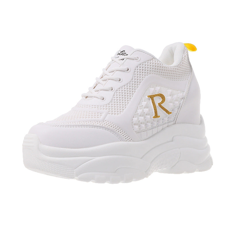 Damen modische Sneaker mit luftigen Netzdetails und rutschfester Sohle EB