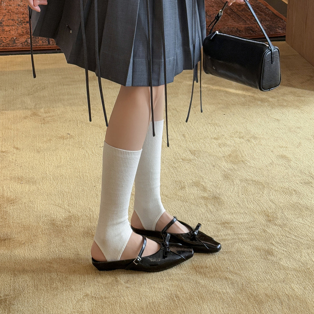 Damen elegante Slingback Ballerinas mit modischer Schleifenapplikation EB