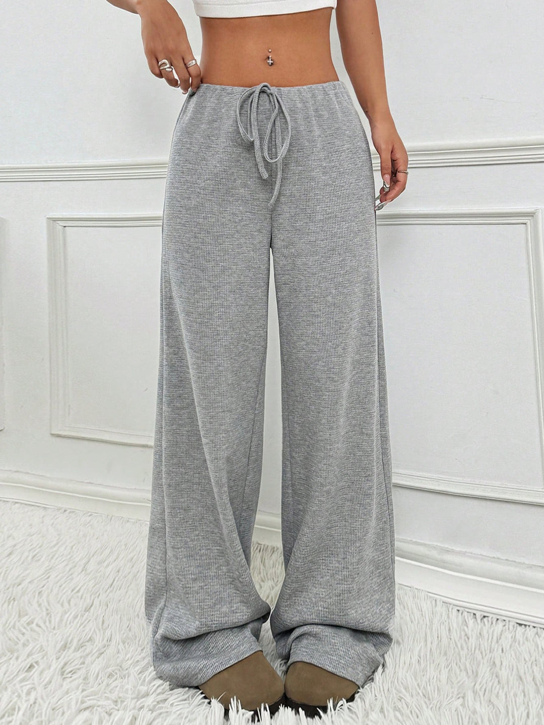 Damen luftige Komfort-Hose mit elastischem Bund und Taschen EB