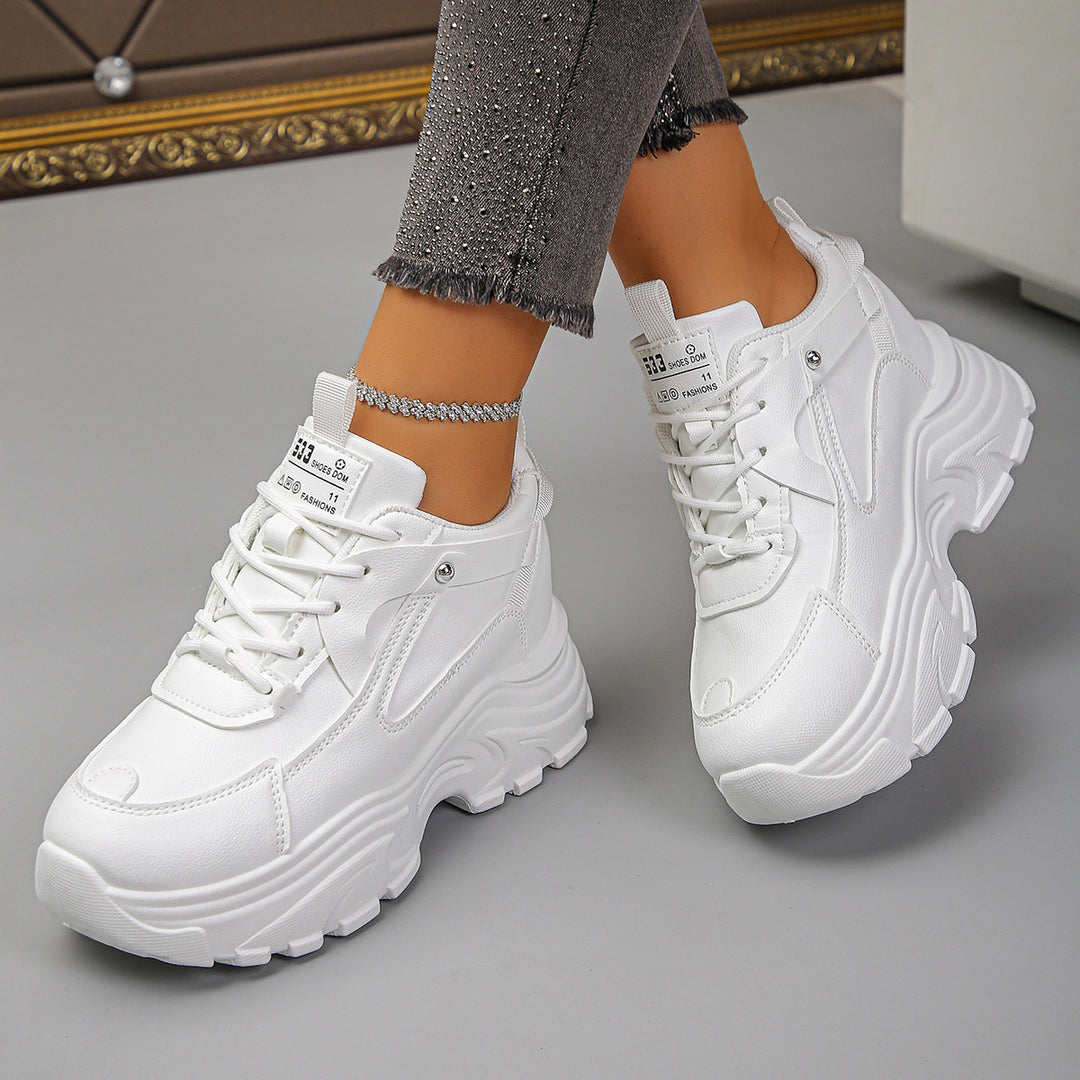 Damen Sneakers mit komfortabler dicker Sohle und atmungsaktivem Obermaterial EB