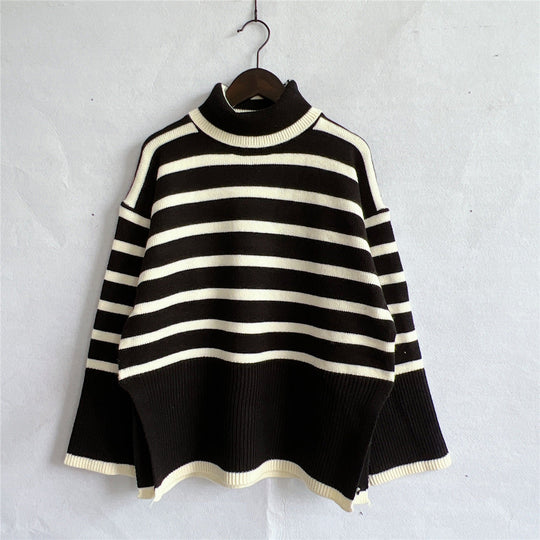 EB | Gestreifter Strickpullover für Herbst & Winter