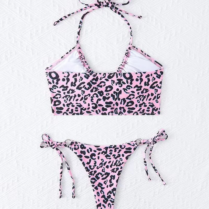 Damen Bikini-Set mit aufregendem Leopardenmuster und verstellbaren Trägern EB
