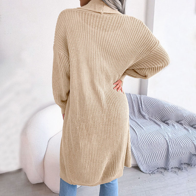 EB | Einfarbige Strickjacke für Elegante Outfits