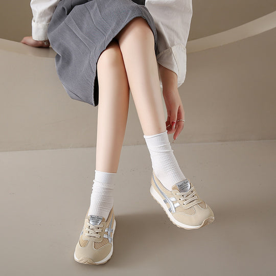 Damen Sportliche und atmungsaktive Sneakers mit elastischem Mesh-Obermaterial EB