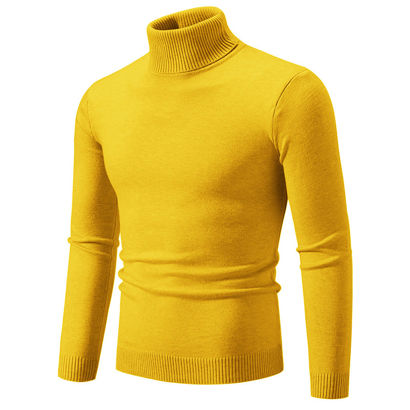 Herren nan Slim-Fit Rollkragenpullover aus Feinstrick mit geripptem Stehkragen und elastischem Bund EB