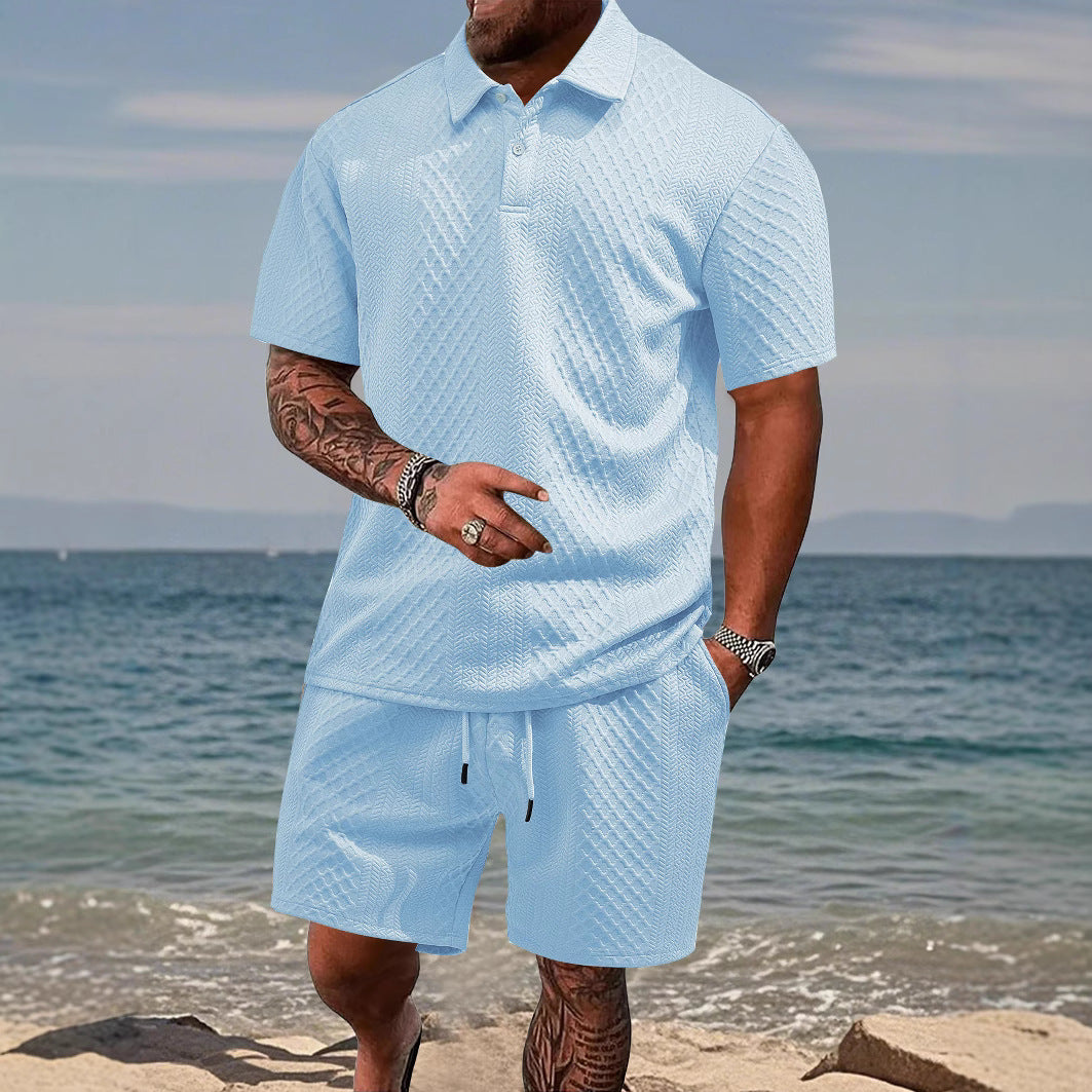 Damen lässiges Polo-Set mit Shorts EB