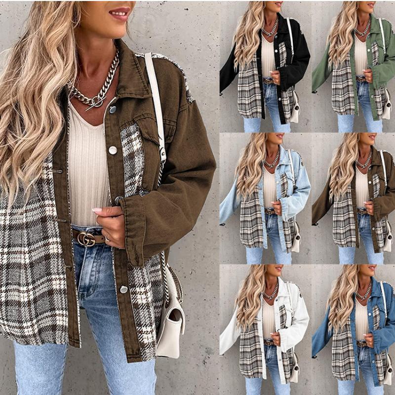 Damen modische Overshirt-Jacke EB