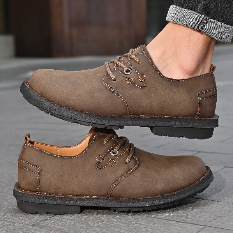 Herren Bequeme und zeitlose Schnürhalbschuhe aus hochwertigem Leder EB