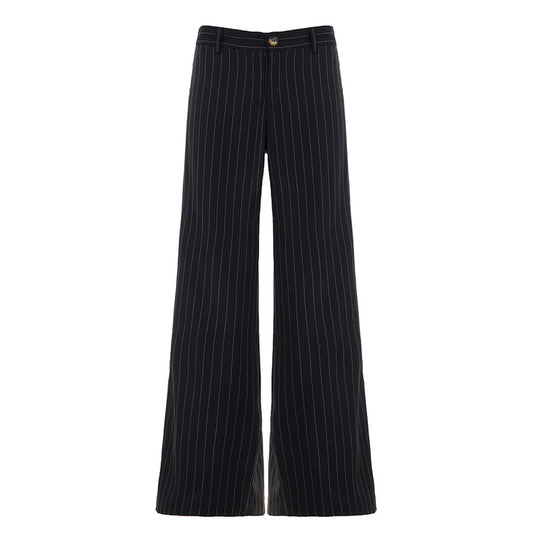 Damen Elegante weite Anzughose mit feinen Streifen EB