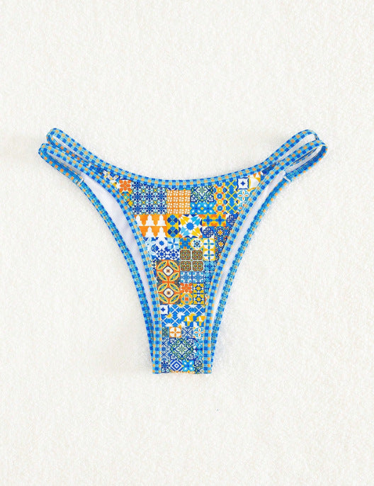 Damen Trendiger Unterteil-Bikini mit geometrischem Muster EB
