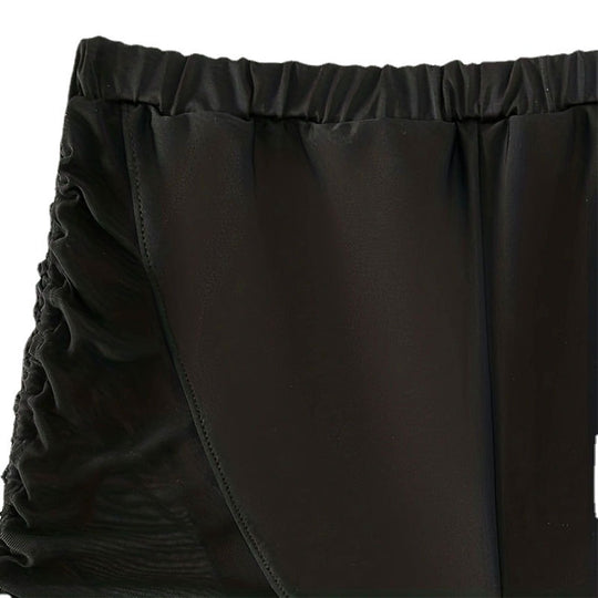 Damen Badeshorts mit elastischem Bund und seitlichen Rüschendetails EB