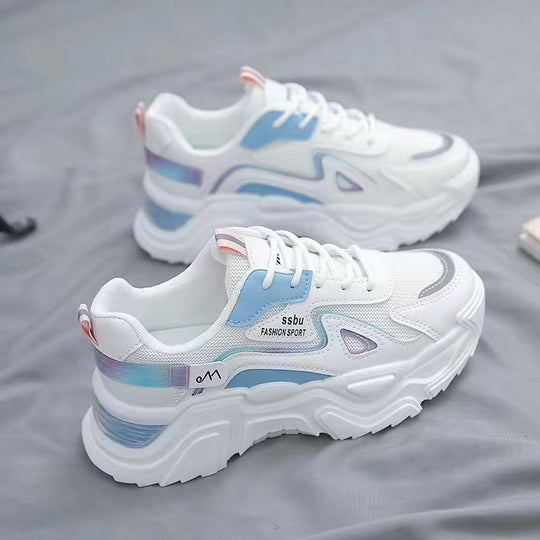 Damen Sportliche Sneakers mit dämpfendem Fußbett und reflektierenden Akzenten EB