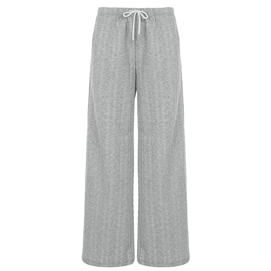 Damen nan weite Palazzo-Loungehose aus weichem Jersey mit Tunnelzug und Komfortbund EB