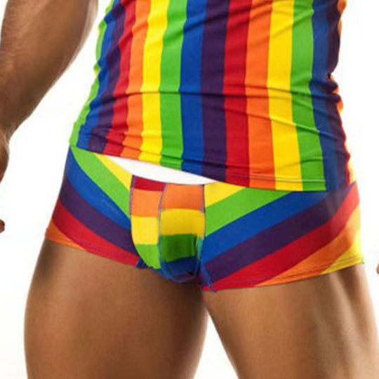Herren nan eng anliegendes Unterwäsche-Set mit Tanktop und formendem Boxerbrief aus Stretchjersey EB
