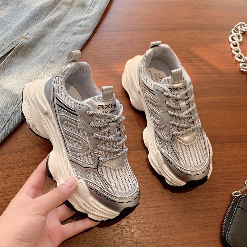 Damen Trendige Sport Sneakers mit atmungsaktivem Mesh-Obermaterial und dämpfender Sohle EB