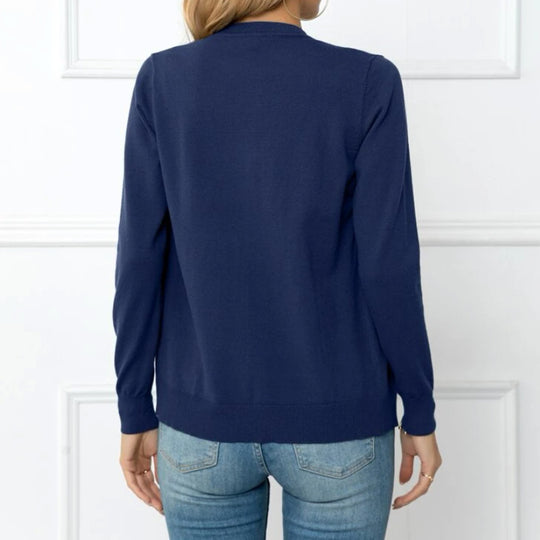 Damen Elegante Strickjacke mit feinen Knöpfen EB