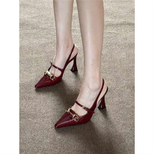 Damen Slingback Pumps mit metallic Akzenten EB