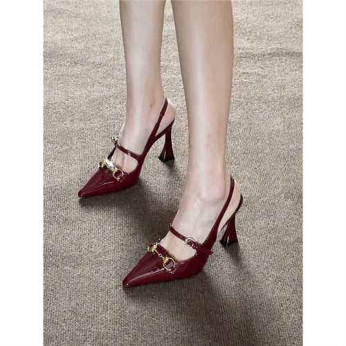Damen Slingback Pumps mit metallic Akzenten EB