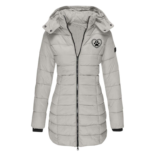 Damen gefütterte Übergangsjacke mit abnehmbarer Kapuze EB