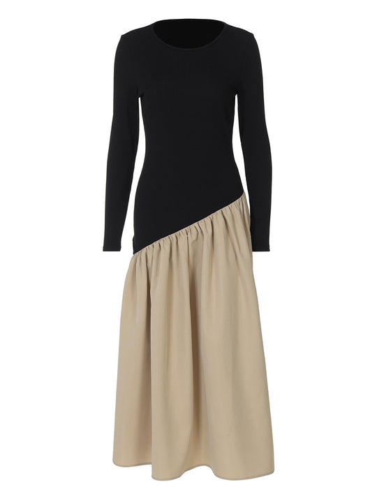 Damen Kleid mit asymmetrischem Design und Raffung EB
