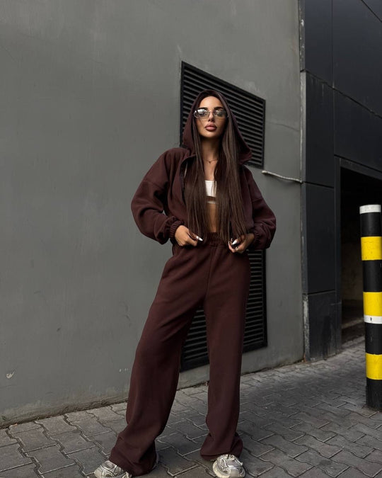 Damen Urbaner Oversized Jumpsuit mit Kapuze EB