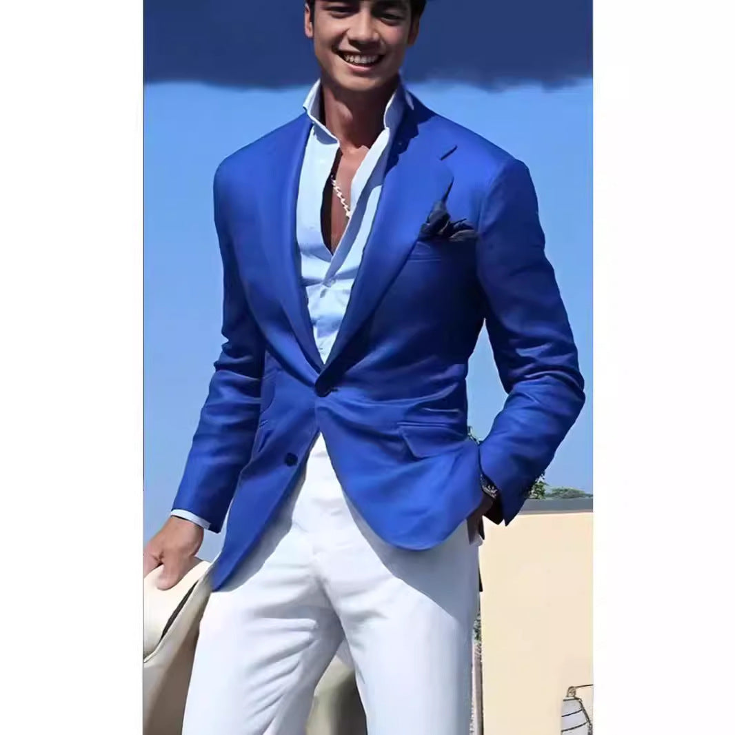 Herren eleganter Leinenblazer mit schmalem Schnitt EB