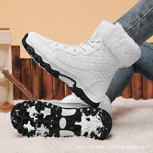 Damen Winterwanderschuhe mit warmem Fleece-Futter und rutschfester Sohle EB