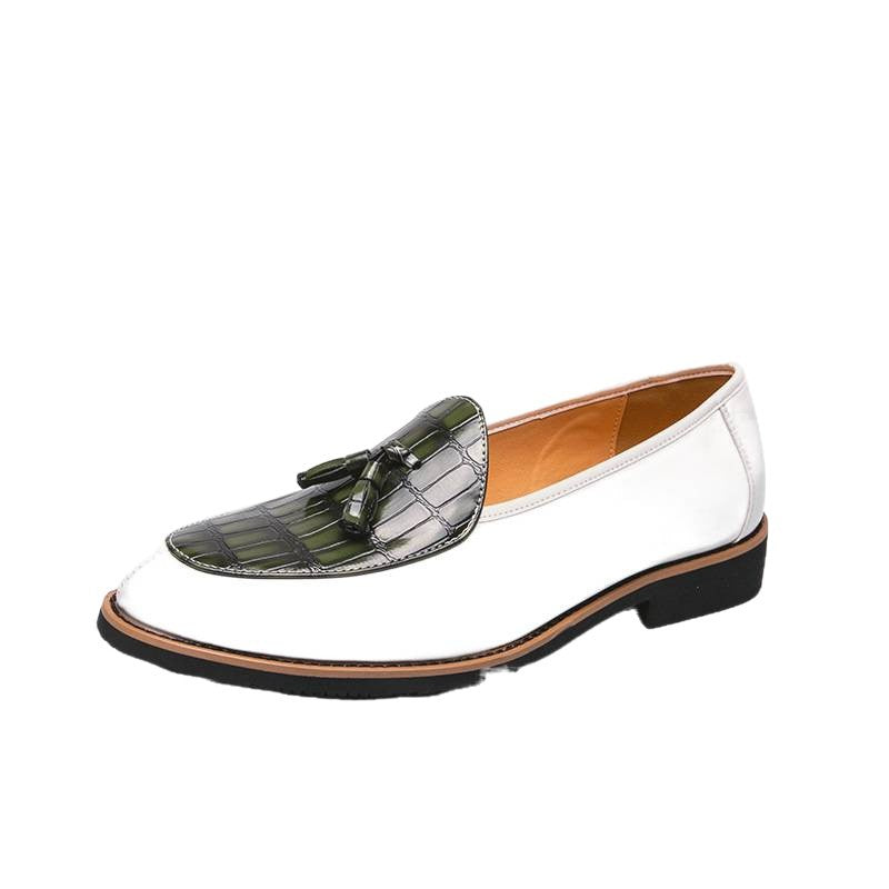 Damen Elegante Mokassins mit modischem Lederdesign und Quasten-Detail EB