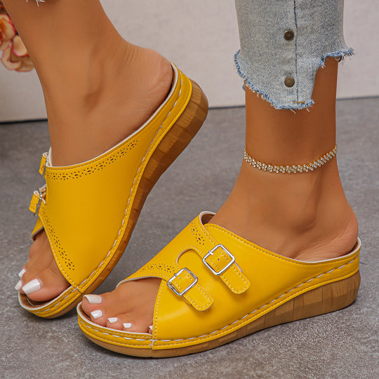 Damen Bequeme Clogs mit verstellbaren Schnallen EB