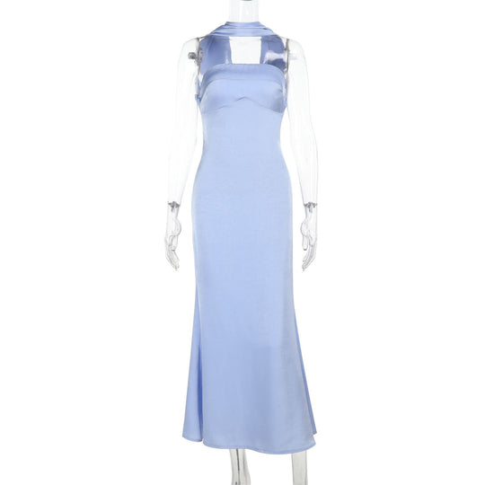 Damen Elegantes Maxikleid mit transparenten Details EB