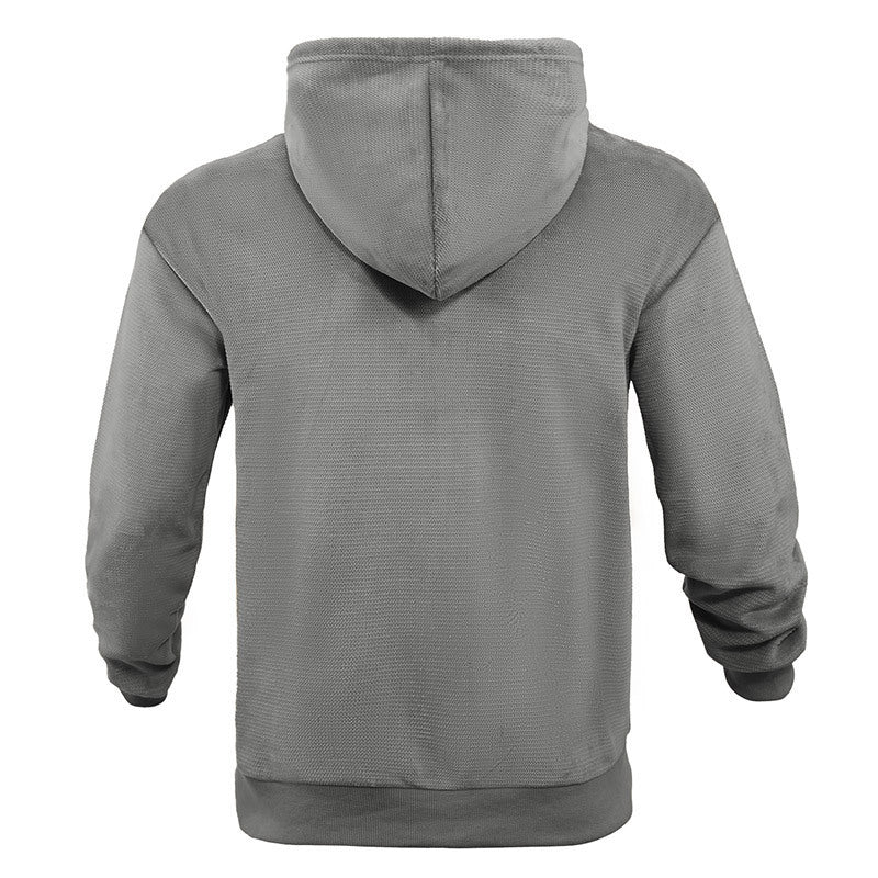 Herren sportlicher Zip-Hoodie aus atmungsaktivem Material mit Taschen EB
