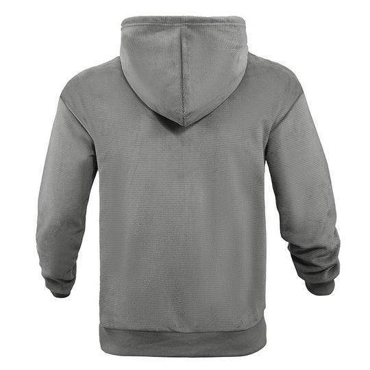 Herren sportlicher Zip-Hoodie aus atmungsaktivem Material mit Taschen EB