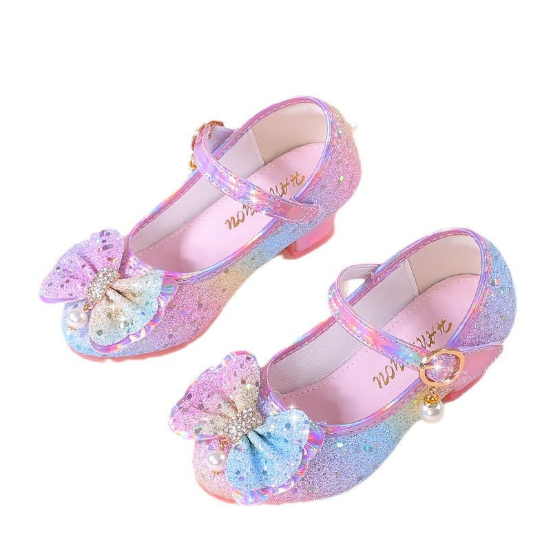 Mädchen Elegante Ballerina-Schuhe mit funkelnden Schleifen und Strass EB