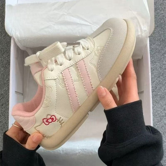 Damen Modische Sneakers mit floralem Stickdesign und rutschfester Sohle EB