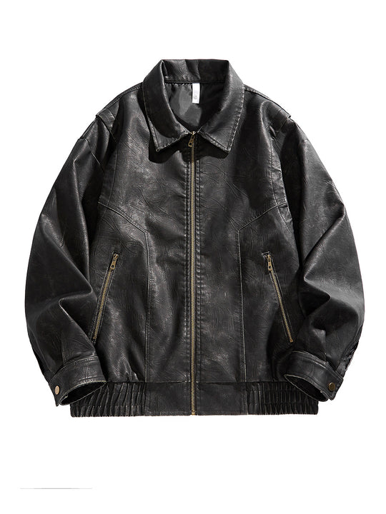 Herren kurz geschnittene jacke mit elastischem Bund und Taschen EB