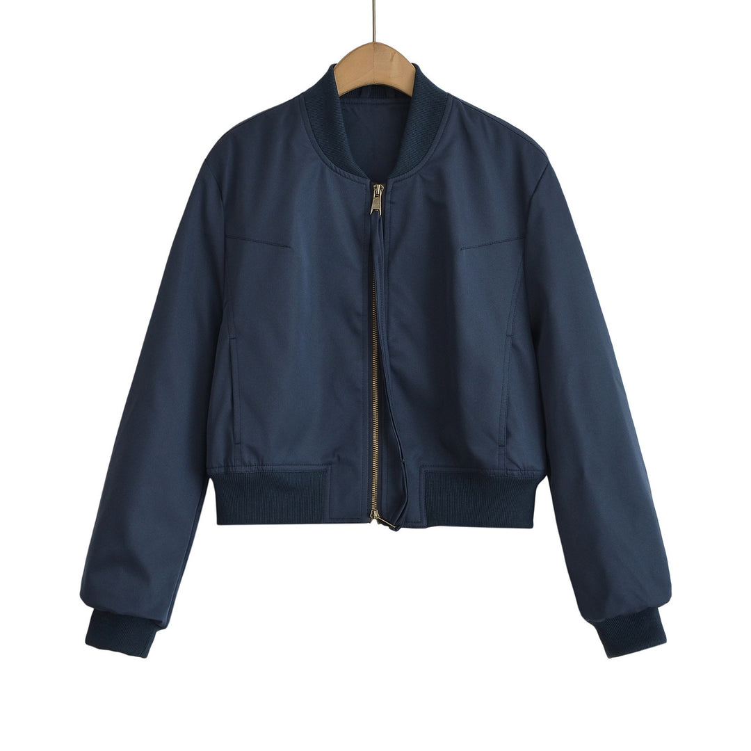 Damen modische Kurzjacke mit elastischem Bündchen EB