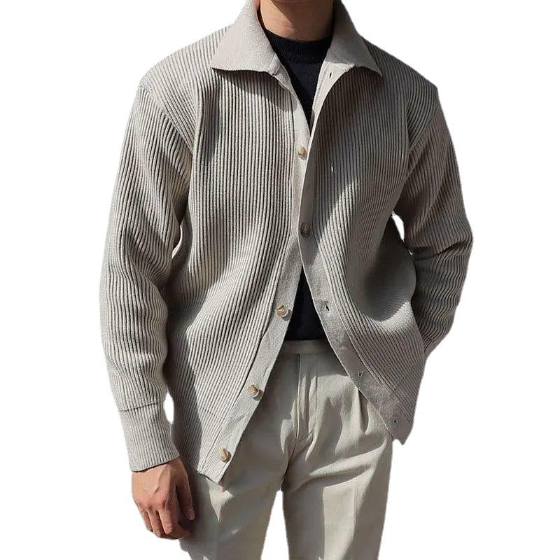 Herren Strukturierte Button-Down-Jacke EB