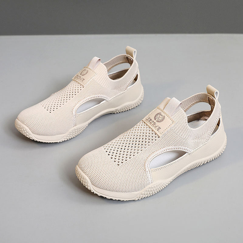 Damen Atmungsaktive Freizeitschuhe mit elastischem Einstieg und rutschfester Sohle EB