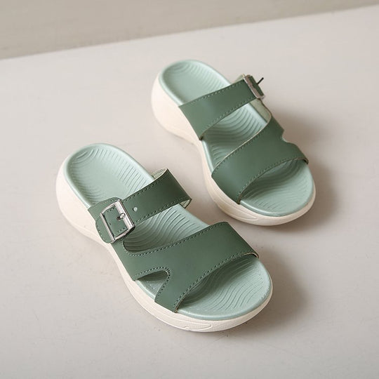 Damen Riemensandalen mit verstellbarem Schnallenverschluss EB