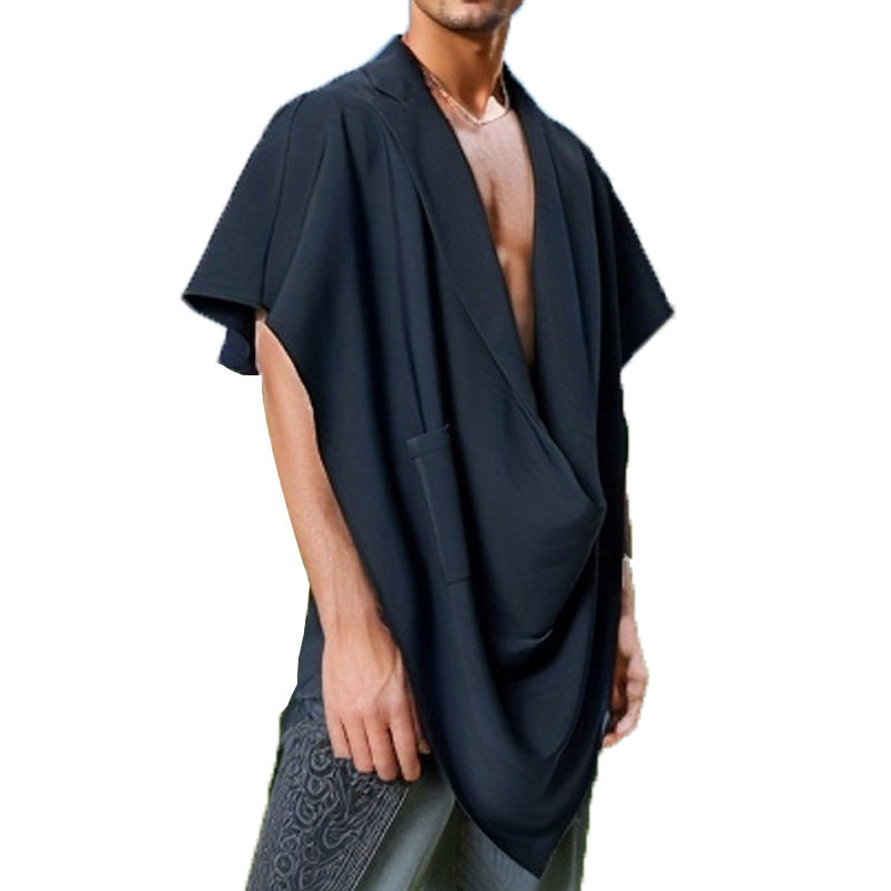 Damen Elegante Oversize-Umhangjacke mit praktischem Taschen-Design EB