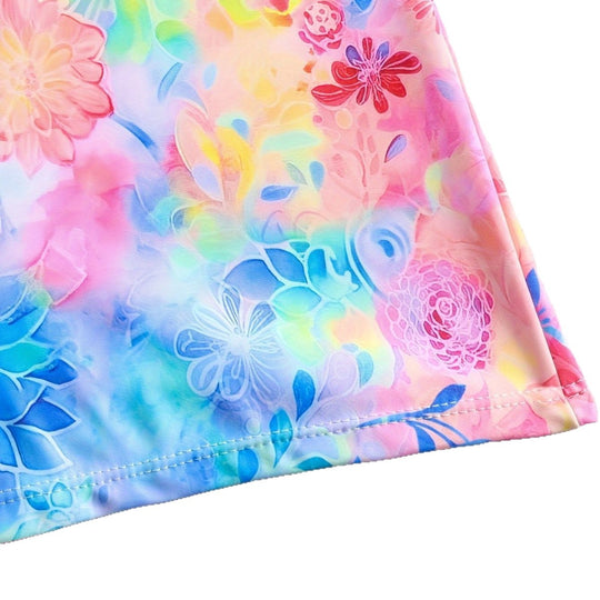 Damen Freizeit-Badeoberteil mit leichtem Rüschendesign und Shorts EB