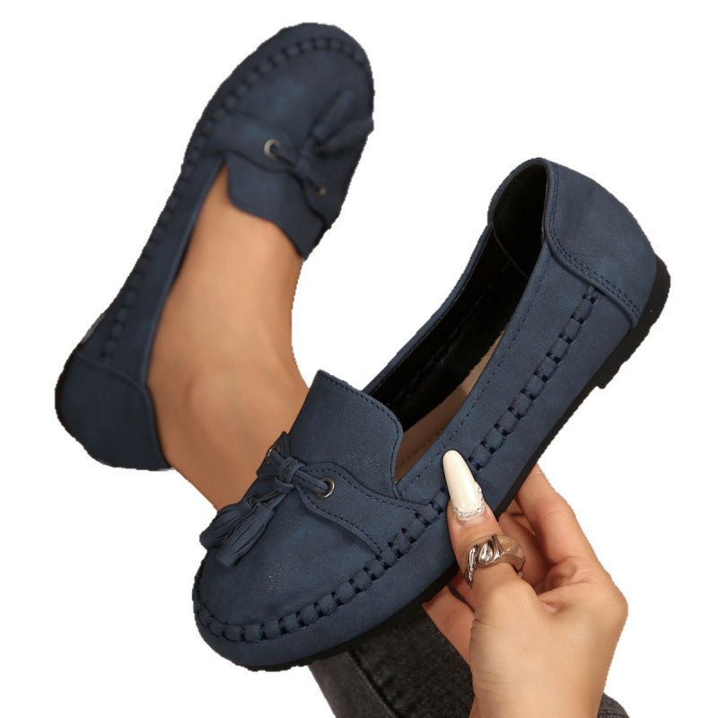 Damen Mokassins mit modischen Quasten und bequemer Sohle EB