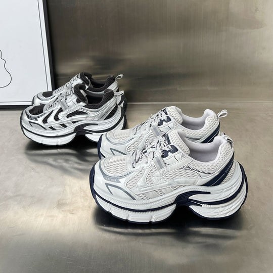 Damen trendige Sneakers mit ausgeglichener Dämpfung und atmungsaktiver Mesh-Oberfläche EB
