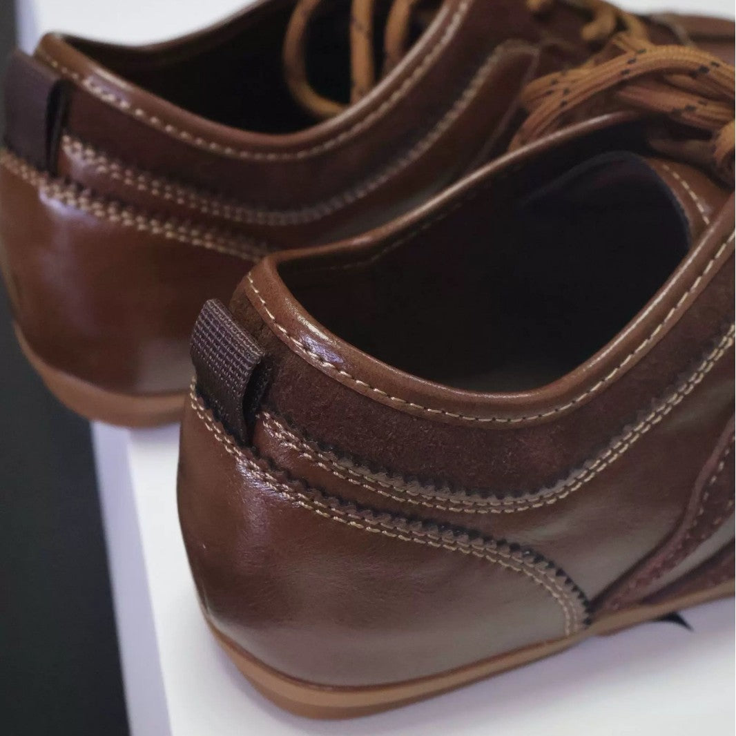 Damen Sportliche Lederfreizeitschuhe mit flexiblem Schnürsystem EB