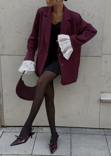 EB | Nadelstreifen Blazer mit Statement Ärmeln