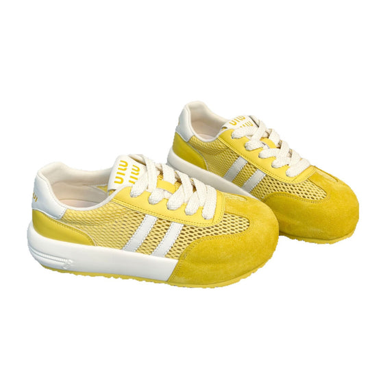 Damen Atmungsaktive Sportliche Sneakers mit innovativem Mesh- und Kunstlederdesign EB