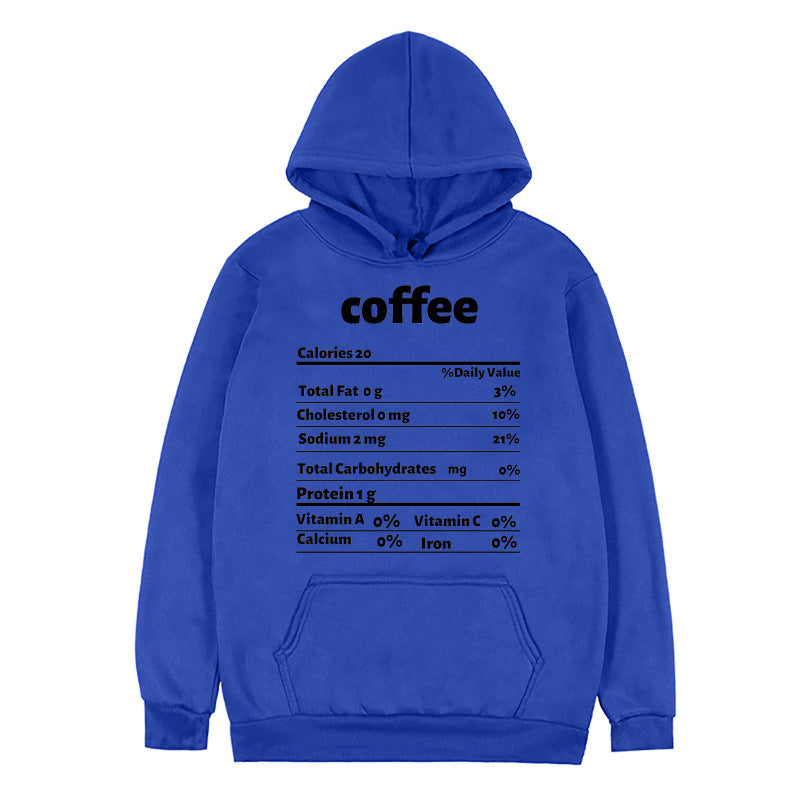 Damen Kapuzenpullover mit kreativem Nährwertdesign EB